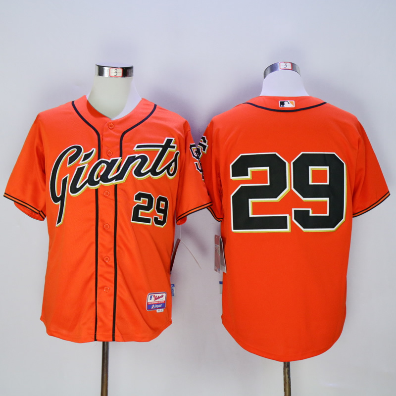 Men San Francisco Giants #29 No name Orange MLB Jerseys